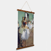 Edgar Degas - De dansklasse Hangend Wandkleed (Gebogen)