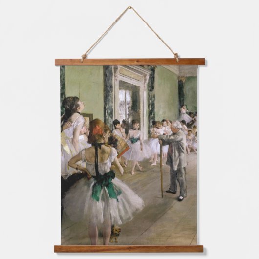 Edgar Degas - De dansklasse Hangend Wandkleed (Voorkant)