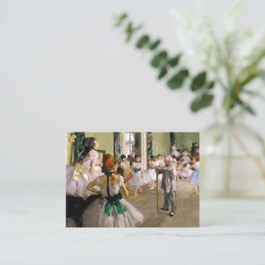 Edgar Degas de dansklasse Informatiekaartje (Staand voorkant)