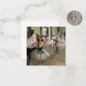 Edgar Degas - De dansklasse Notitiekaartje (Voorkant / Achterkant in situ)