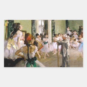 Edgar Degas de dansklasse Rechthoekige Sticker