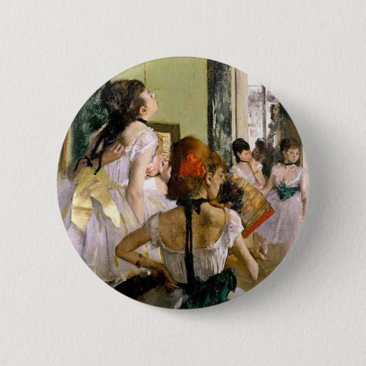 Edgar Degas de dansklasse Ronde Button 5,7 Cm (Voorkant)
