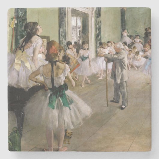 Edgar Degas - De dansklasse Stenen Onderzetter (Voorkant)
