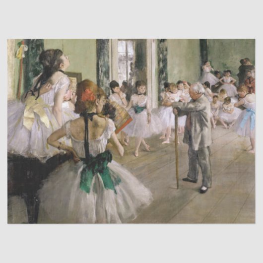 Edgar Degas - De dansklasse Tissuepapier (Voorkant)