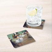 Edgar Degas - De dansklasse Vierkante Kartonnen Onderzetter (Insitu)