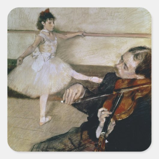 Edgar Degas | De dansles, c.1879 Vierkante Sticker (Voorkant)