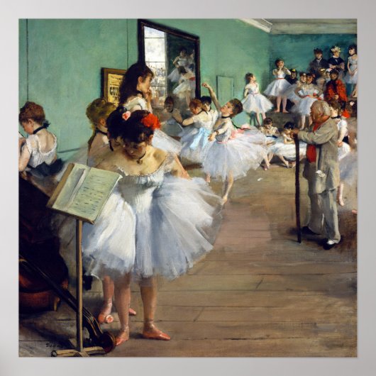 Edgar Degas - De Dansles Poster (Voorkant)