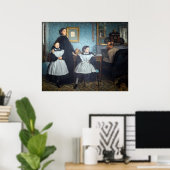 Edgar Degas - De familie Bellelli Poster (Thuiskantoor)