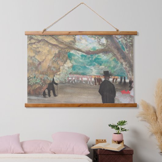 Edgar Degas de gordijn dansers Hangend Wandkleed (Slaapkamer)