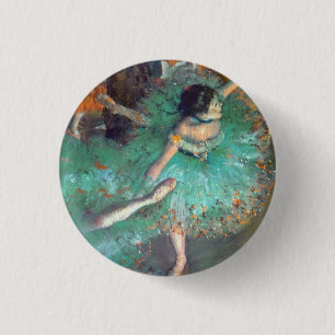 Edgar Degas - De groene dansers - Balletsdans Ronde Button 3,2 Cm