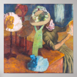 Edgar Degas - De Hoedenwinkel Poster