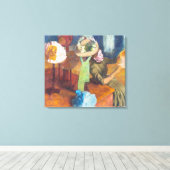 Edgar Degas - De Millinery Shop Canvas Afdruk (Insitu (Houten vloer))