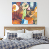 Edgar Degas - De Millinery Shop Canvas Afdruk (Insitu (Slaapkamer))