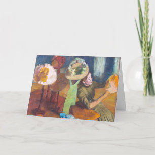 Edgar Degas - De Millinery Shop Kaart