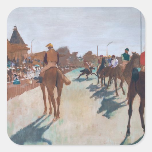 Edgar Degas - De parade Vierkante Sticker (Voorkant)
