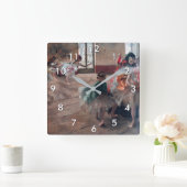 Edgar Degas - De repetitie Vierkante Klok (Huis)