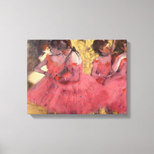 Edgar Degas De Roze Dansers Canvas Afdruk