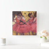 Edgar Degas de roze dansers Vierkante Klok (Huis)