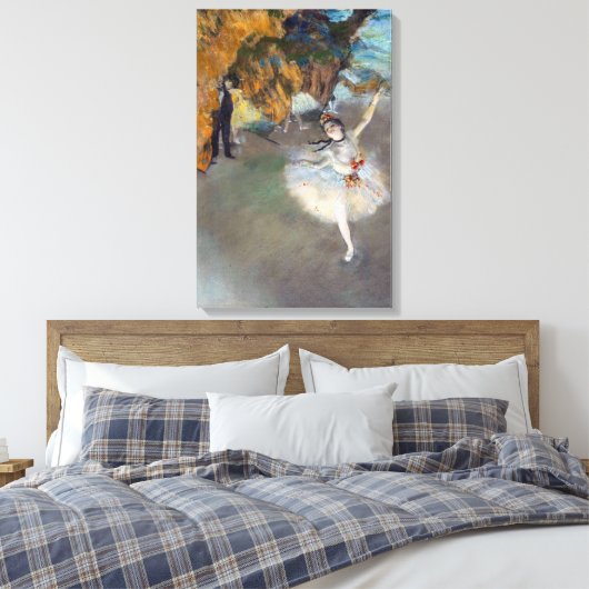 Edgar Degas - De ster/danser in het werkgebied Canvas Afdruk (Insitu (Slaapkamer))