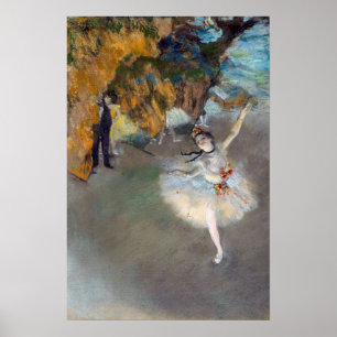 Edgar Degas - De ster/danser in het werkgebied Poster