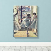 Edgar Degas - Drie dansers in een oefenruimte Canvas Afdruk (Insitu (Houten vloer))