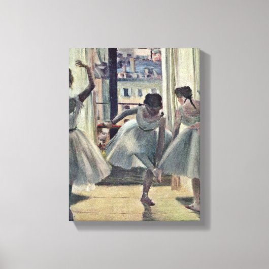 Edgar Degas - Drie dansers in een oefenruimte Canvas Afdruk (Voorkant)