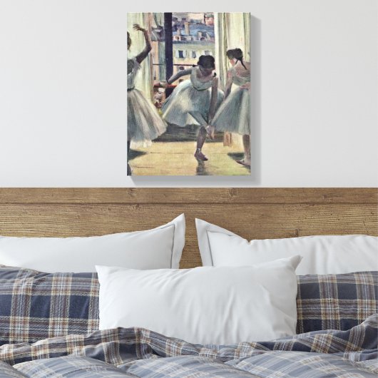 Edgar Degas - Drie dansers in een oefenruimte Canvas Afdruk (Insitu (Slaapkamer))
