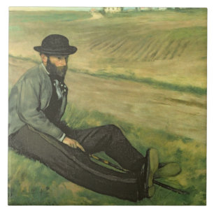 Edgar Degas Eugene Manet Tegeltje