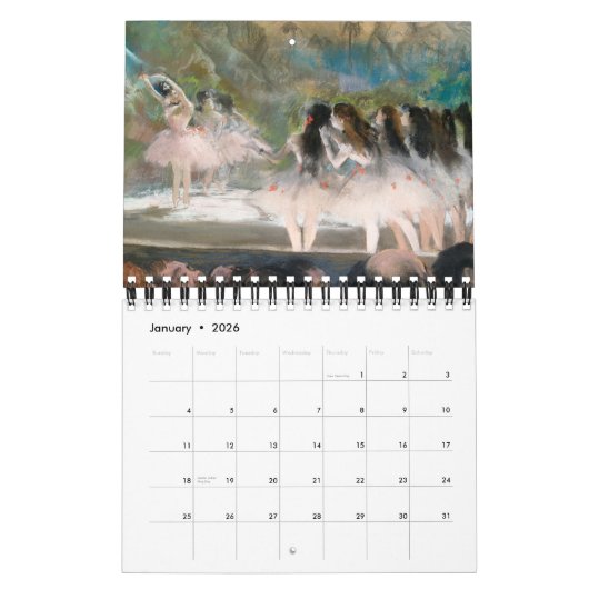EDGAR DEGAS FINE ART CALENDRIER (Jan 2026)
