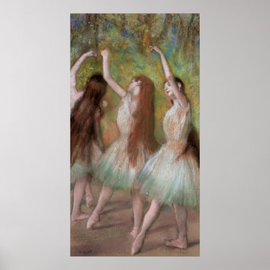 Edgar Degas Green Dancers Poster (Voorkant)