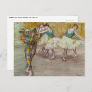 Edgar Degas - Harlequin Dance Briefkaart