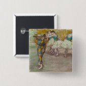 Edgar Degas - Harlequin Dance Vierkante Button 5,1 Cm (Voorkant /achterkant)