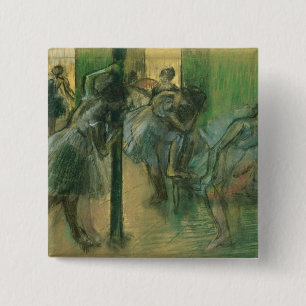 Edgar Degas Hoorzittingen met dansers Vierkante Button 5,1 Cm