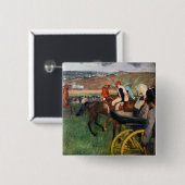 Edgar Degas - In de Reizen Vierkante Button 5,1 Cm (Voorkant /achterkant)