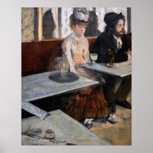 Edgar Degas - In een café / De Absint Poster