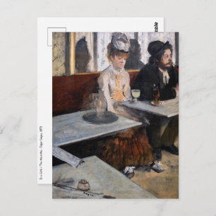 Edgar Degas - in een cafe / de Absinthe Briefkaart