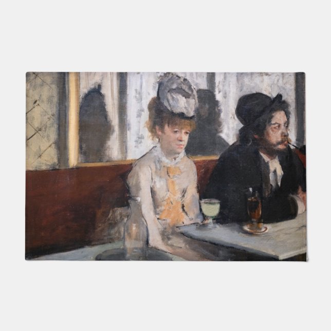 Edgar Degas - in een cafe / de Absinthe Deurmat (Voorkant)
