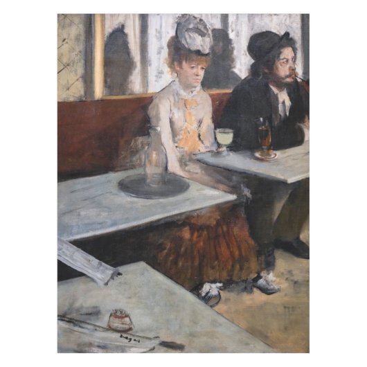 Edgar Degas - in een cafe / de Absinthe Tafelkleed (Voorkant)