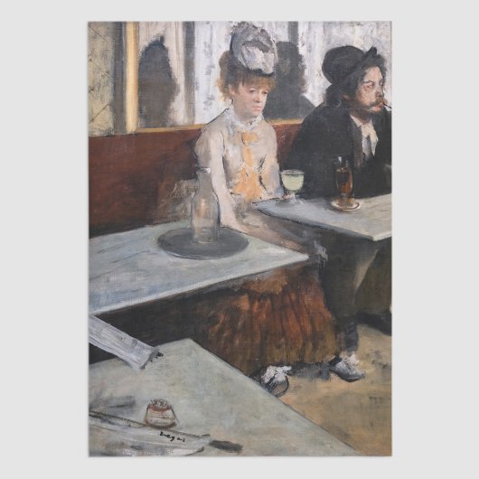 Edgar Degas - in een cafe / de Absinthe Tissuepapier