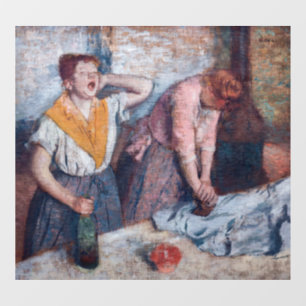 Edgar Degas - Ironing voor vrouwen Raamsticker