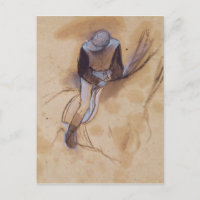 Edgar Degas | Jockey gebogen voorwaarts staand