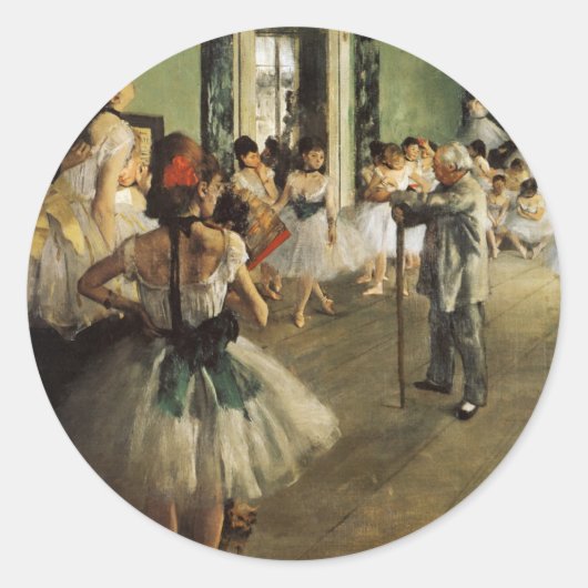 Edgar Degas La Classe de Danse Ronde Sticker (Voorkant)