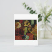 Edgar Degas - Mode Product 1885 Vrouw Pet Briefkaart (Staand voorkant)