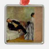 Edgar Degas | Monsieur en Madame Edouard Manet Metalen Ornament (Voorkant)
