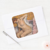 Edgar Degas - Na de Bath Vierkante Sticker (Envelop)