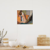 Edgar Degas - Na de Bath wemende vrouw nek Poster (Keuken)