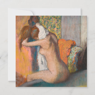 Edgar Degas - Na het bad, vrouw die nek afdroogt Kaart