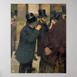 Edgar Degas Op de beurs, c.1878-79 Poster