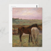 Edgar Degas-paarden in een weide Briefkaart (Voorkant / Achterkant)