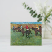 Edgar Degas - Paardenrennen voor het begin Briefkaart (Staand voorkant)